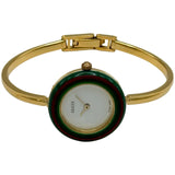 グッチ GUCCI チェンジベゼル 11/12.2 ホワイト ゴールドメッキ クオーツ レディース 腕時計