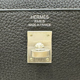 エルメス HERMES ケリー25 内縫い K刻印 ブラック マットシルバー金具 トゴ レディース ショルダーバッグ