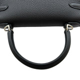 エルメス HERMES ケリー25 内縫い K刻印 ブラック マットシルバー金具 トゴ レディース ショルダーバッグ