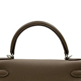 エルメス HERMES ケリー28 内縫い □Q刻印 エトゥープ シルバー金具 トゴ レディース ハンドバッグ