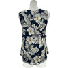 マックスマーラ Max Mara 花柄シルクノースリーブブラウス 61610367 ネイビー シルク レディース ブラウス
