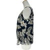 マックスマーラ Max Mara 花柄シルクノースリーブブラウス 61610367 ネイビー シルク レディース ブラウス