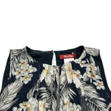 マックスマーラ Max Mara 花柄シルクノースリーブブラウス 61610367 ネイビー シルク レディース ブラウス