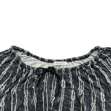 マックスマーラ Max Mara ロープストライプ半袖Tシャツ ネイビー レーヨン レディース 半袖Ｔシャツ