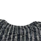 マックスマーラ Max Mara ロープストライプ半袖Tシャツ ネイビー レーヨン レディース 半袖Ｔシャツ
