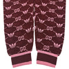 グッチ GUCCI ×adidas ロゴ総柄ジャガードジョガーパンツ 693830 ボルドー ウール レディース パンツ