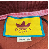 グッチ GUCCI ×adidas ロゴ総柄ジャガードジョガーパンツ 693830 ボルドー ウール レディース パンツ