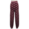 グッチ GUCCI ×adidas ロゴ総柄ジャガードジョガーパンツ 693830 ボルドー ウール レディース パンツ