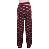 グッチ GUCCI ×adidas ロゴ総柄ジャガードジョガーパンツ 693830 ボルドー ウール レディース パンツ