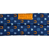 エルメス HERMES 総柄ネクタイ ネイビー シルク メンズ ネクタイ