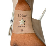 クリスチャン・ディオール Christian Dior JADIOR スリングバックパンプス ベージュ パテント レディース パンプス