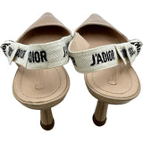 クリスチャン・ディオール Christian Dior JADIOR スリングバックパンプス ベージュ パテント レディース パンプス