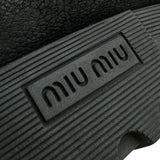 ミュウミュウ miu miu サイドゴアブーツ ブラック レザー レディース ブーツ