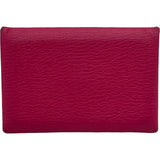 エルメス HERMES カルヴィ □N刻印 ローズショッキング シルバー金具 シェーブル レディース カードケース