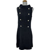 シャネル CHANEL パールボタンノースリーブワンピース P46193 ブラック シルク レディース ワンピース