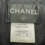 シャネル CHANEL パールボタンノースリーブワンピース P46193 ブラック シルク レディース ワンピース