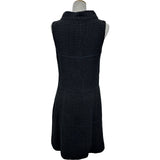 シャネル CHANEL パールボタンノースリーブワンピース P46193 ブラック シルク レディース ワンピース
