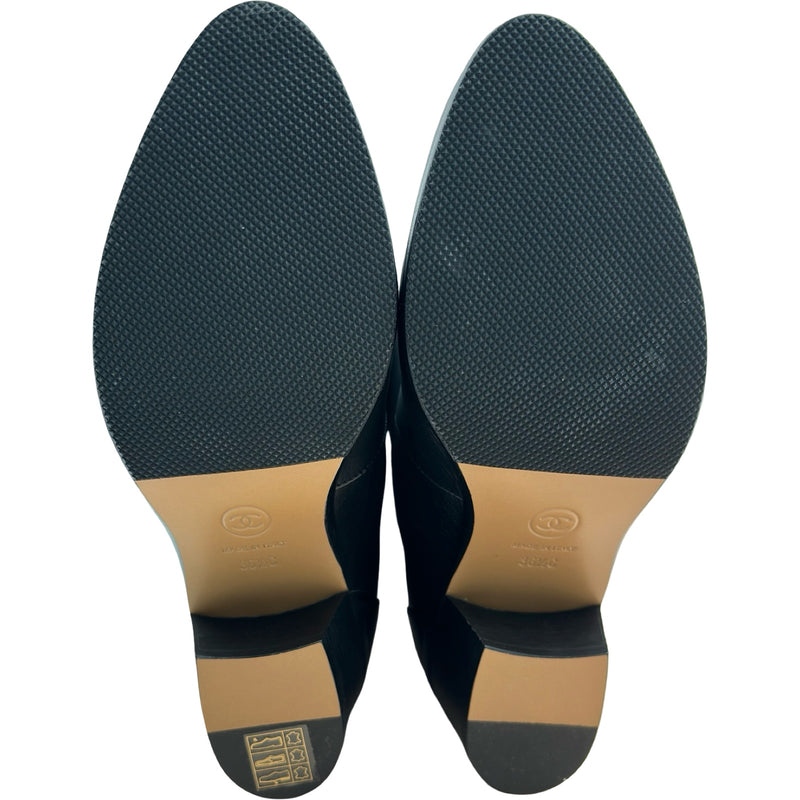 シャネル CHANEL ココマークレザーロングブーツ G30180 ブラック