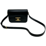 セリーヌ CELINE クラシックトリオンフバッグ ミディアム 187363 ブラック ゴールド金具 シャイニーカーフ レディース ショルダーバッグ