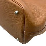 エルメス HERMES ピコタンロックMM Y刻印 ゴールド/エベンヌ シルバー金具 トリヨン/スイフト レディース ハンドバッグ