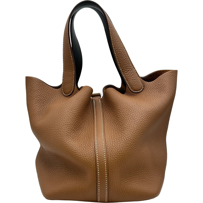 エルメス HERMES ピコタンロックMM Y刻印 ゴールド/エベンヌ シルバー