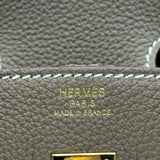 エルメス HERMES バーキン25 G刻印 エトゥープ ゴールド金具 トゴ レディース ハンドバッグ