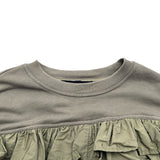 RED VALENTINO フリルスウェットシャツ XR3MF07J6E8 グリーン コットン レディース スウェット
