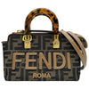 フェンディ FENDI バイザウェイミニ2WAYバッグ 8BS067 ブラウン ジャガード/レザー レディース ショルダーバッグ