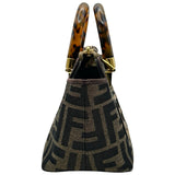フェンディ FENDI バイザウェイミニ2WAYバッグ 8BS067 ブラウン ジャガード/レザー レディース ショルダーバッグ