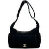 シャネル CHANEL ボーリング ホーボー AS5054 ブラック ベルベットエフェクト ナイロン レディース ショルダーバッグ