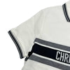 クリスチャン・ディオール Christian Dior フロントロゴ半袖ポロシャツ 143T10A4047 ホワイト コットン レディース ポロシャツ