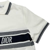 クリスチャン・ディオール Christian Dior フロントロゴ半袖ポロシャツ 143T10A4047 ホワイト コットン レディース ポロシャツ