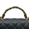 シャネル CHANEL マトラッセ トップハンドルスモールフラップ AS5702 ブラック ゴールド金具 キャビアスキン レディース ショルダーバッグ