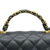 シャネル CHANEL マトラッセ トップハンドルスモールフラップ AS5702 ブラック ゴールド金具 キャビアスキン レディース ショルダーバッグ