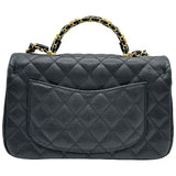 シャネル CHANEL マトラッセ トップハンドルスモールフラップ AS5702 ブラック ゴールド金具 キャビアスキン レディース ショルダーバッグ