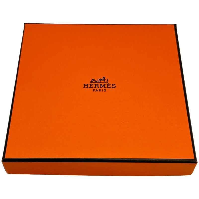 エルメス HERMES ポケットチーフ45 ファソネ・グランH グレー シルク