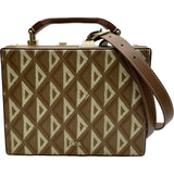 クリスチャン・ディオール Christian Dior CDダイヤモンド 2WAYショルダー ブラウン レザー/キャンバス メンズ ショルダーバッグ