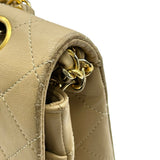 シャネル CHANEL マトラッセチェーンショルダー 1番台 ベージュ ゴールド金具 ラムスキン レディース ショルダーバッグ