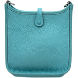 エルメス HERMES エヴリンTPM T刻印 ブルーアトール シルバー金具 トリヨン レディース ショルダーバッグ