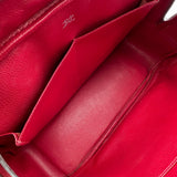 エルメス HERMES プリュム32 □G刻印 ルージュヴィフ シルバー金具 フィヨルド レディース ハンドバッグ