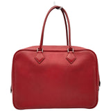 エルメス HERMES プリュム32 □G刻印 ルージュヴィフ シルバー金具 フィヨルド レディース ハンドバッグ