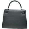 エルメス HERMES ケリー28 外縫い W刻印 ブラック シルバー金具 エプソン レディース ショルダーバッグ