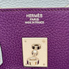 エルメス HERMES バーキン35アルルカン □P刻印 ウルトラヴァイオレット/ブルーラン/エタン シルバー金具 トリヨン レディース ハンドバッグ
