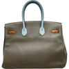 エルメス HERMES バーキン35アルルカン □P刻印 ウルトラヴァイオレット/ブルーラン/エタン シルバー金具 トリヨン レディース ハンドバッグ