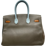 エルメス HERMES バーキン35アルルカン □P刻印 ウルトラヴァイオレット/ブルーラン/エタン シルバー金具 トリヨン レディース ハンドバッグ