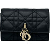 クリスチャン・ディオール Christian Dior My Dior Glycine ウォレット S09660NMJ_M900 ブラック ゴールド金具 ラムスキン レディース 三つ折り財布