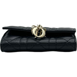 クリスチャン・ディオール Christian Dior My Dior Glycine ウォレット S09660NMJ_M900 ブラック ゴールド金具 ラムスキン レディース 三つ折り財布
