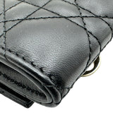 クリスチャン・ディオール Christian Dior My Dior Glycine ウォレット S09660NMJ_M900 ブラック ゴールド金具 ラムスキン レディース 三つ折り財布