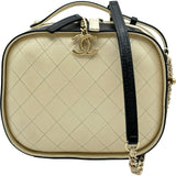 シャネル CHANEL マトラッセ2WAYチェーンショルダー 27番台 ブラック/アイボリー ゴールド金具 カーフスキン レディース ショルダーバッグ