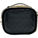 シャネル CHANEL マトラッセ2WAYチェーンショルダー 27番台 ブラック/アイボリー ゴールド金具 カーフスキン レディース ショルダーバッグ